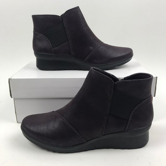 clarks cloudsteppers wedge ankle boots